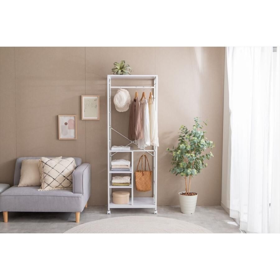 歳末感謝セール】【幅60cm】Tito 棚付きハンガーラック | メイツウEC