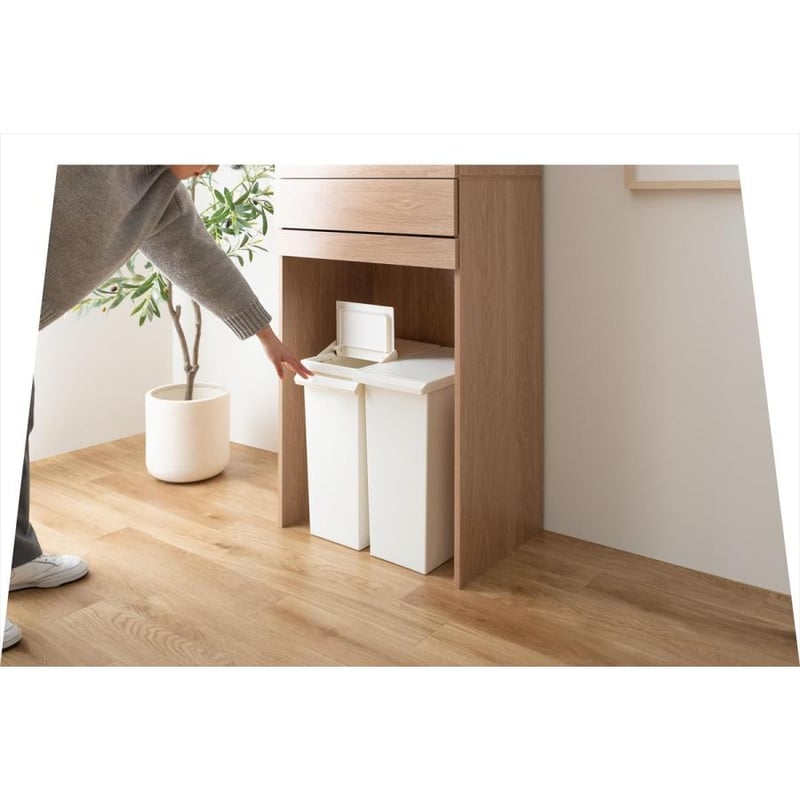 【幅58cm】Keuken ゴミ箱収納付きレンジ台　ナチュラル g138034]【幅58cm】Keuken ゴミ箱収納付きレンジ台 レンジ台 | 家具