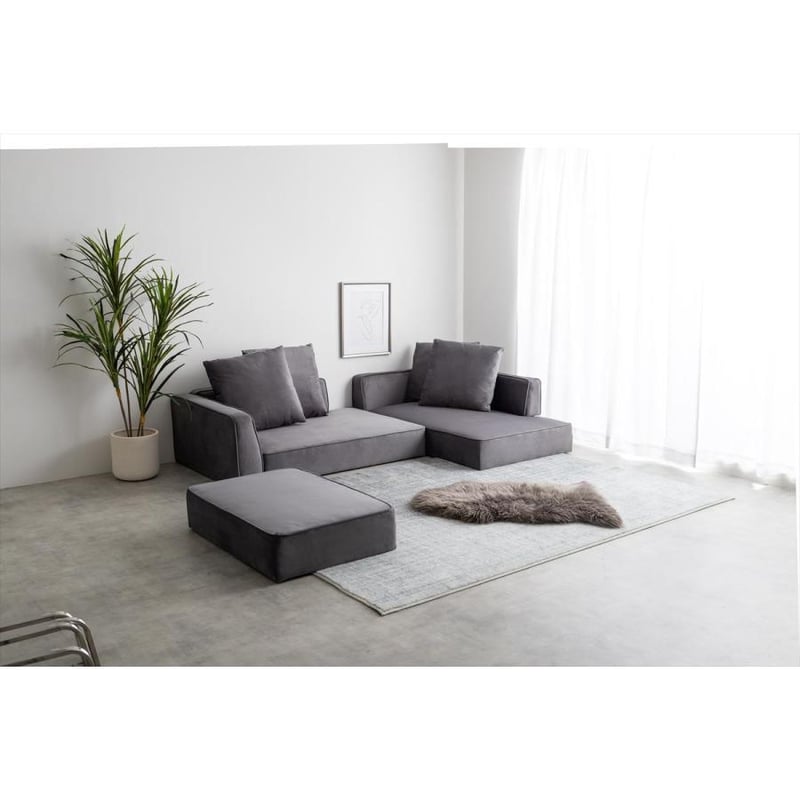 秋のスマイルフェア】【3点セット】Sommet 2人掛けカウチソファ2脚+