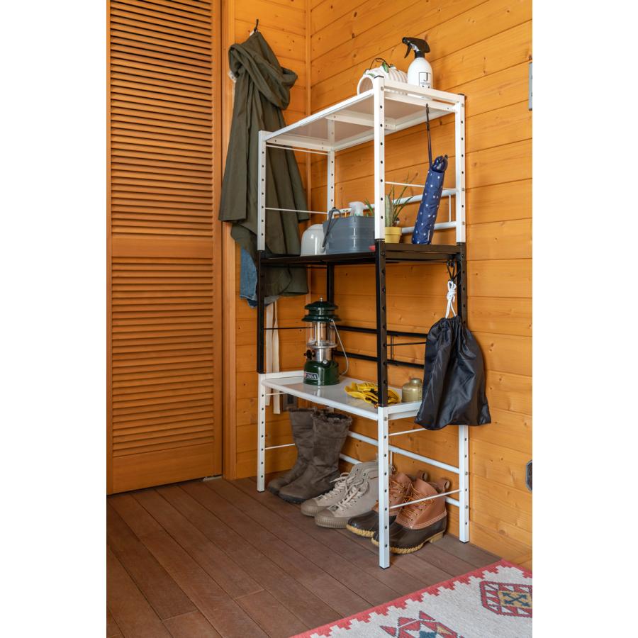 棚付マルチデスク BK/DBR/WH