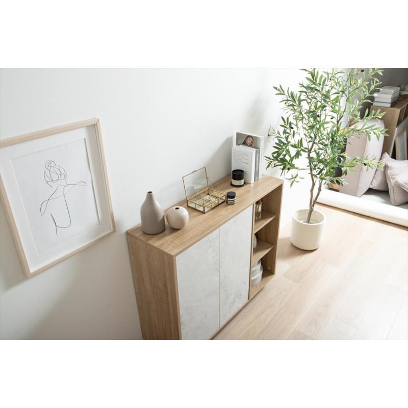 幅96cm】Tas バイカラーキャビネット | メイツウEC