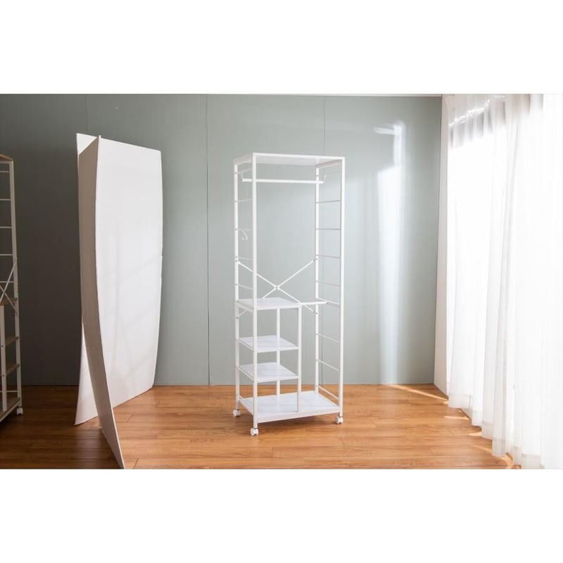 秋のスマイルフェア】【幅60cm】Tito 棚付きハンガーラック | メイツウEC