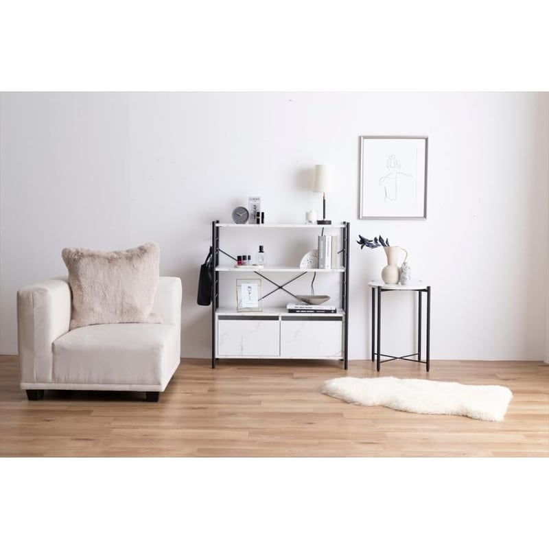 【幅80cm】Laulu 引き出し付きシェルフ　ナチュラル g159020]【幅80cm】Laulu 引き出し付きシェルフ シェルフ | 家具