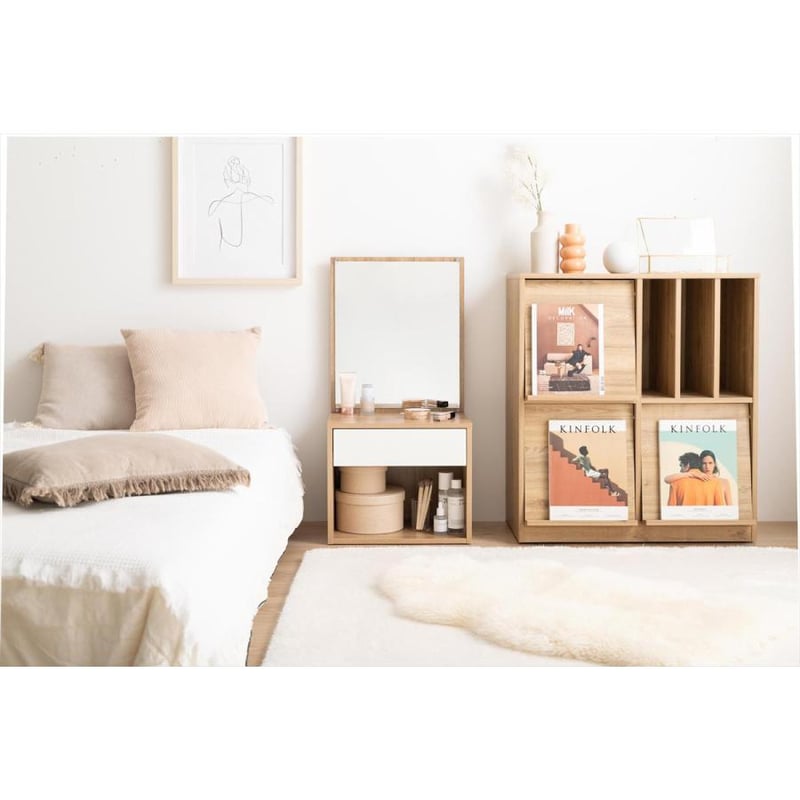 幅43cm】Lino コンセント&引き出し付きロードレッサー | メイツウEC