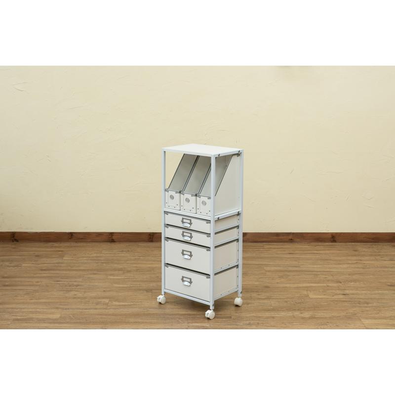 Popan 収納チェスト 5段 ファイルBOX BR/WH | メイツウEC Popan 収納チェスト 5段 ファイルBOX BR/WH | メイツウEC