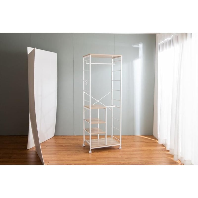 秋のスマイルフェア】【幅60cm】Tito 棚付きハンガーラック | メイツウEC 