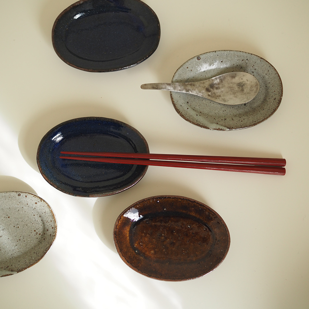 寺村光輔さん　オーバル皿、角皿セット オーバルプレートss／寺村光輔 | やまいち