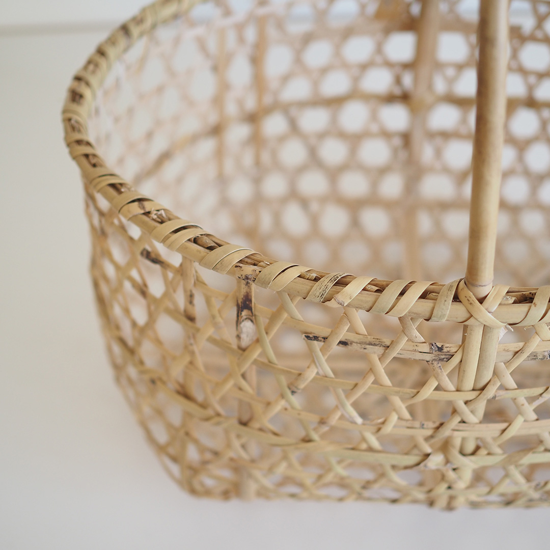 六ツ目手付かご 小判型 大 | やまいち