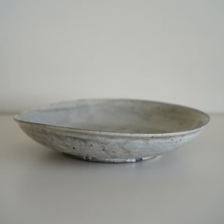 ひび粉引　大皿/竹本ゆき子