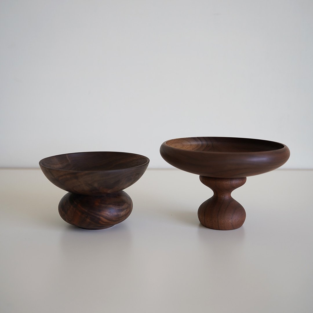 沖縄産コンク貝？➕木製置き台 コンポート／BOSAOJI | やまいち