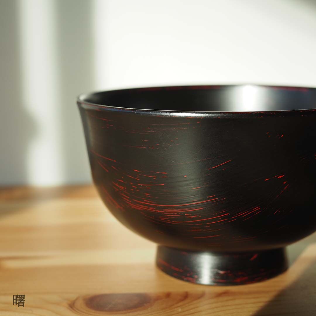 未使用❤️希少　山岸厚夫　漆器の椀 大　高さ約11x直径約14 共箱付き 羽反汁椀／山岸厚夫 | やまいち