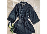 日本未入荷！フランスブランド♡Etamエタム♡お袖レースナイトローブBLK
