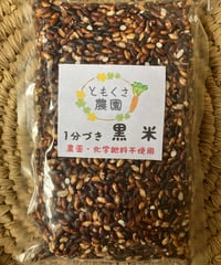 天日干し黒米１５０g　（１分づき）