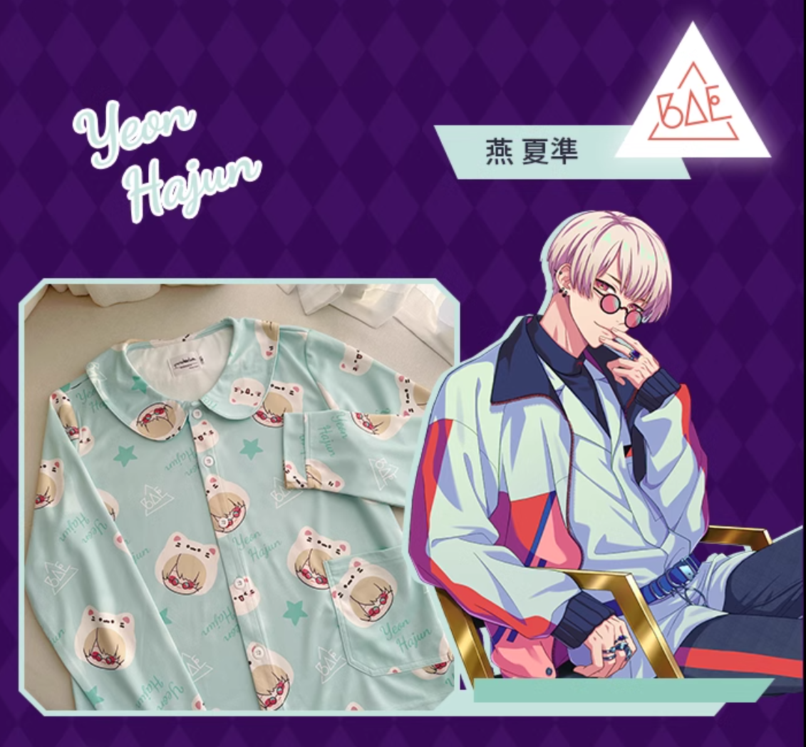 Paradox Live × 气球暖暖星 長袖/半袖パジャマセット 燕夏準 | Nekotani