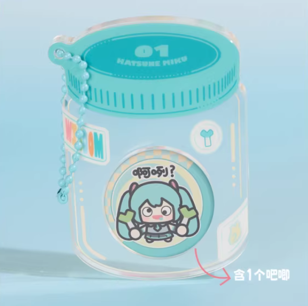 初音ミク「放肆耶表情包」アクリルキーホルダー 缶バッジ付き | Nekotani