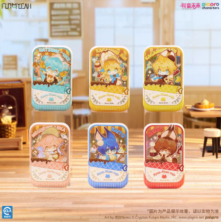 FUN4YEAH】初音ミク「貓貓咖啡廳」スクエア缶バッジ | Nekotani