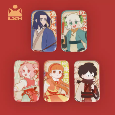 羅小黒戦記 缶バッジ キーホルダー 羅小黒戦記 アクリルキーホルダー 缶バッジ 冷蔵庫マグネット セット