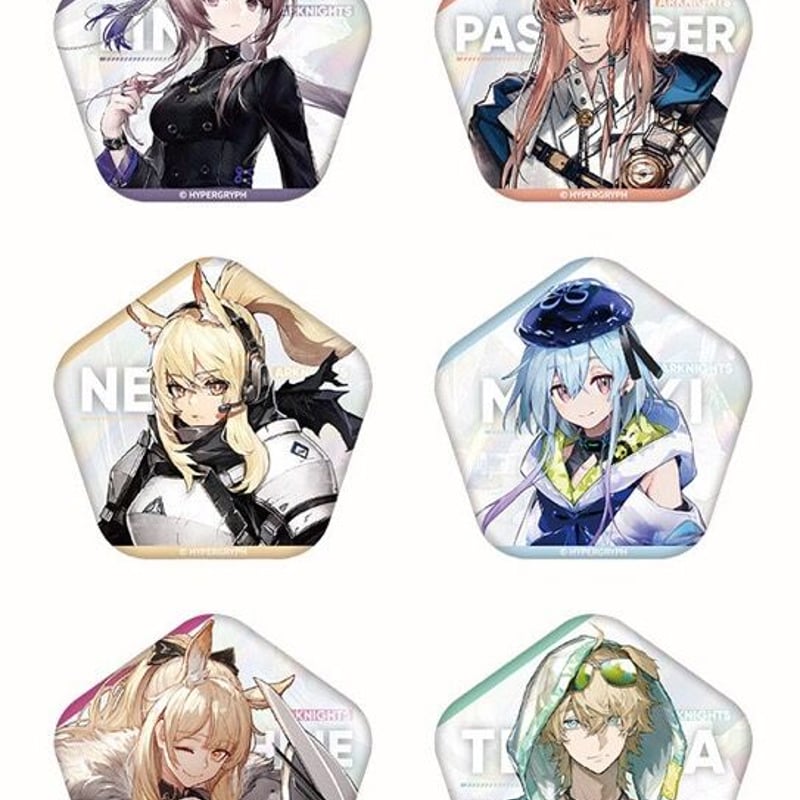 アークナイツ 「茶会之約」シリーズ 五角形缶バッジ 発送予定  
