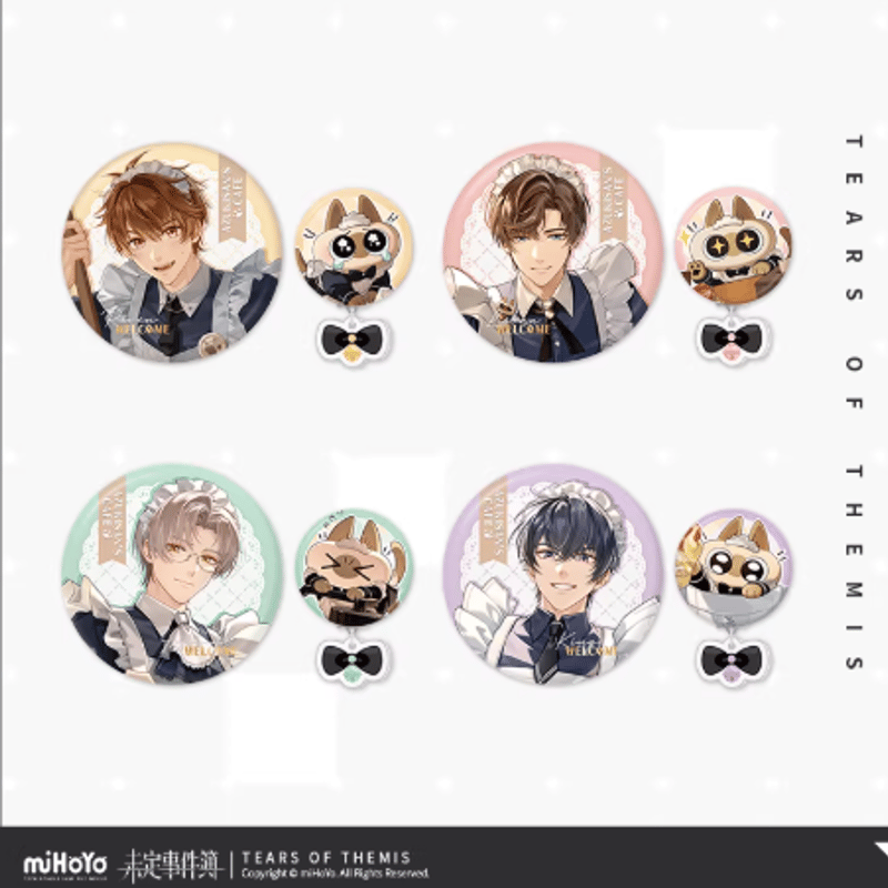 未定事件簿×シャム猫あずきさん「恋恋café豆·为泥而来」缶バッジセット