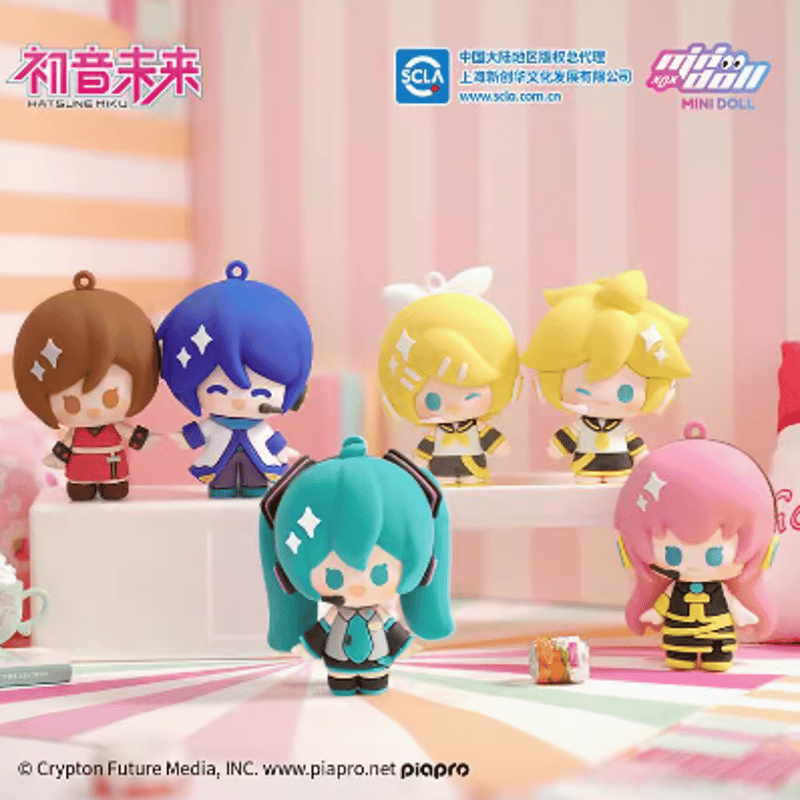 初音ミクxMINIDOLL「萌動未來シリーズ」ソフビキーホルダー