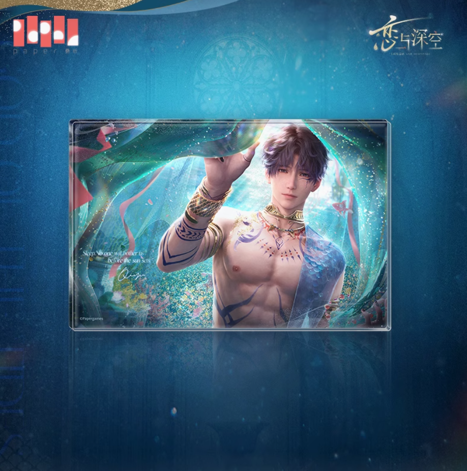 恋と深空 ホムラ アクリルブロック ぬいぐるみ 缶バッジ 在庫品】恋と深空「ホムラ・潮汐之神」流砂アクリルブロック | Nekotani