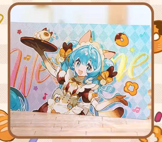 FUN4YEAH】初音ミク「貓貓咖啡廳」ホログラムチケット | Nekotani