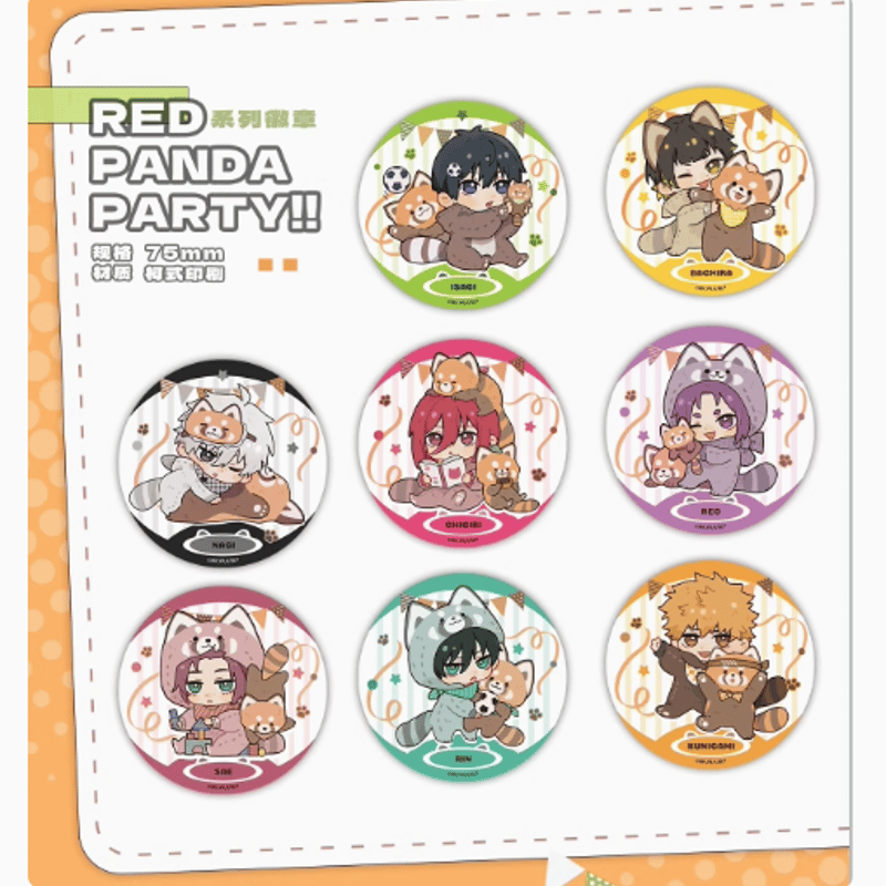 ブルーロック × 覓星社STARRY「Red Panda Party」缶バッジボックス(8