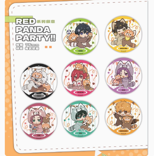 ブルーロック × 覓星社STARRY「Red Panda Party」缶バッジボックス(8
