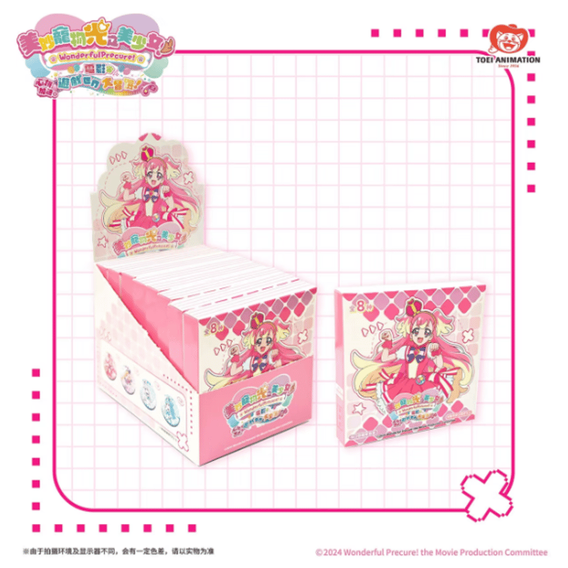 タワレコカフェ　キュアワンダフル　缶バッジ プリキュア」ブラック＆ホワイト、ワンダフル＆フレンディの仲良し