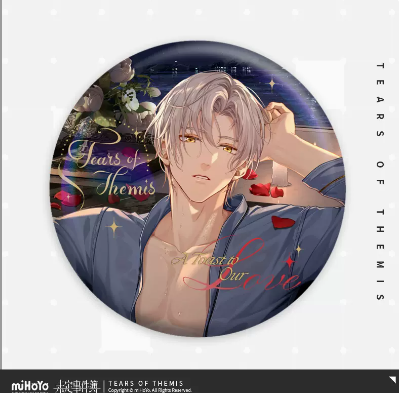 在庫品」未定事件簿 莫負秋華シリーズ 森月黎 誕生日記念 ホロ缶バッジ