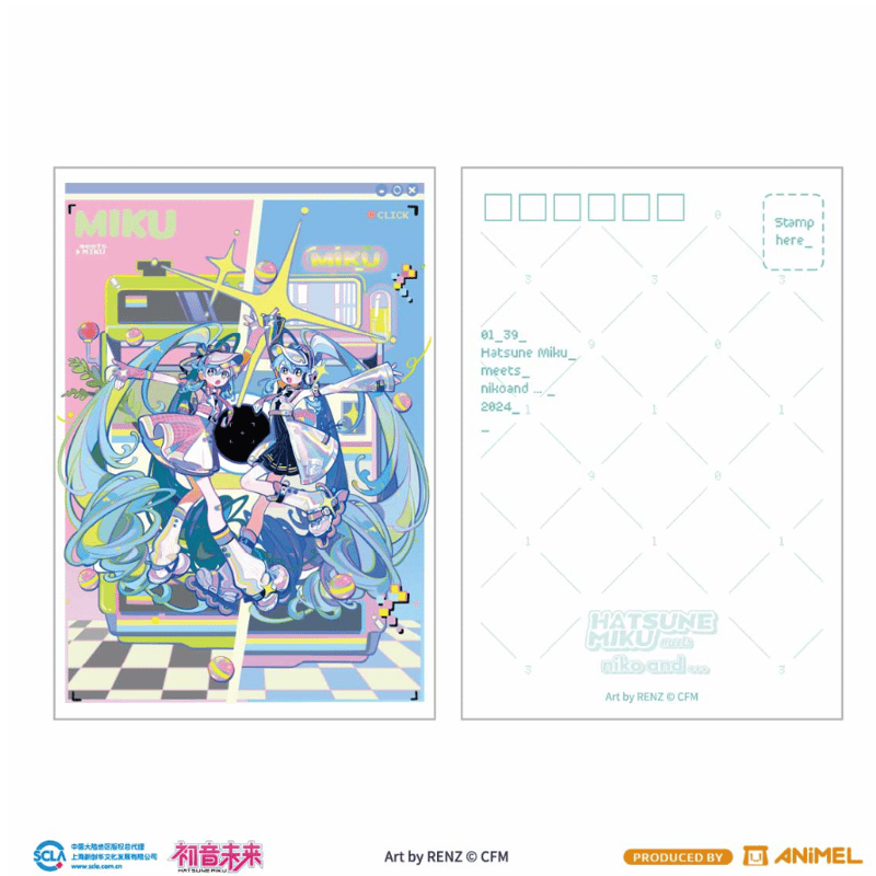 初音ミクxANIMEL 39記念ポストカード | Nekotani