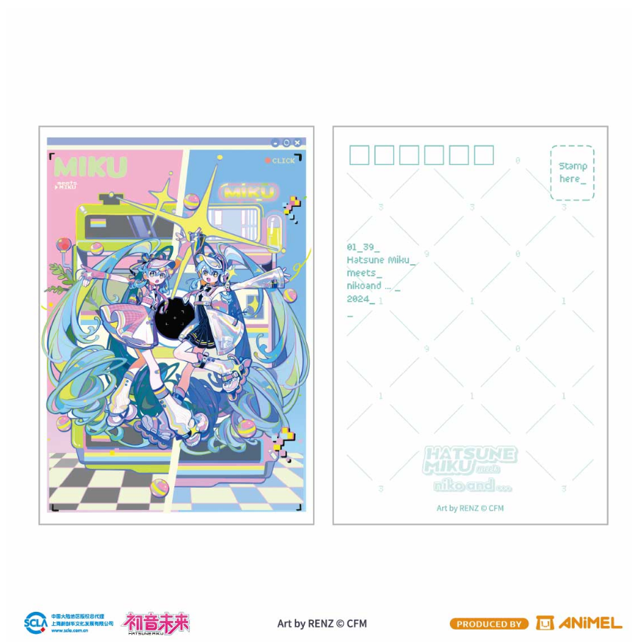 初音ミクxANIMEL 39記念ポストカード | Nekotani