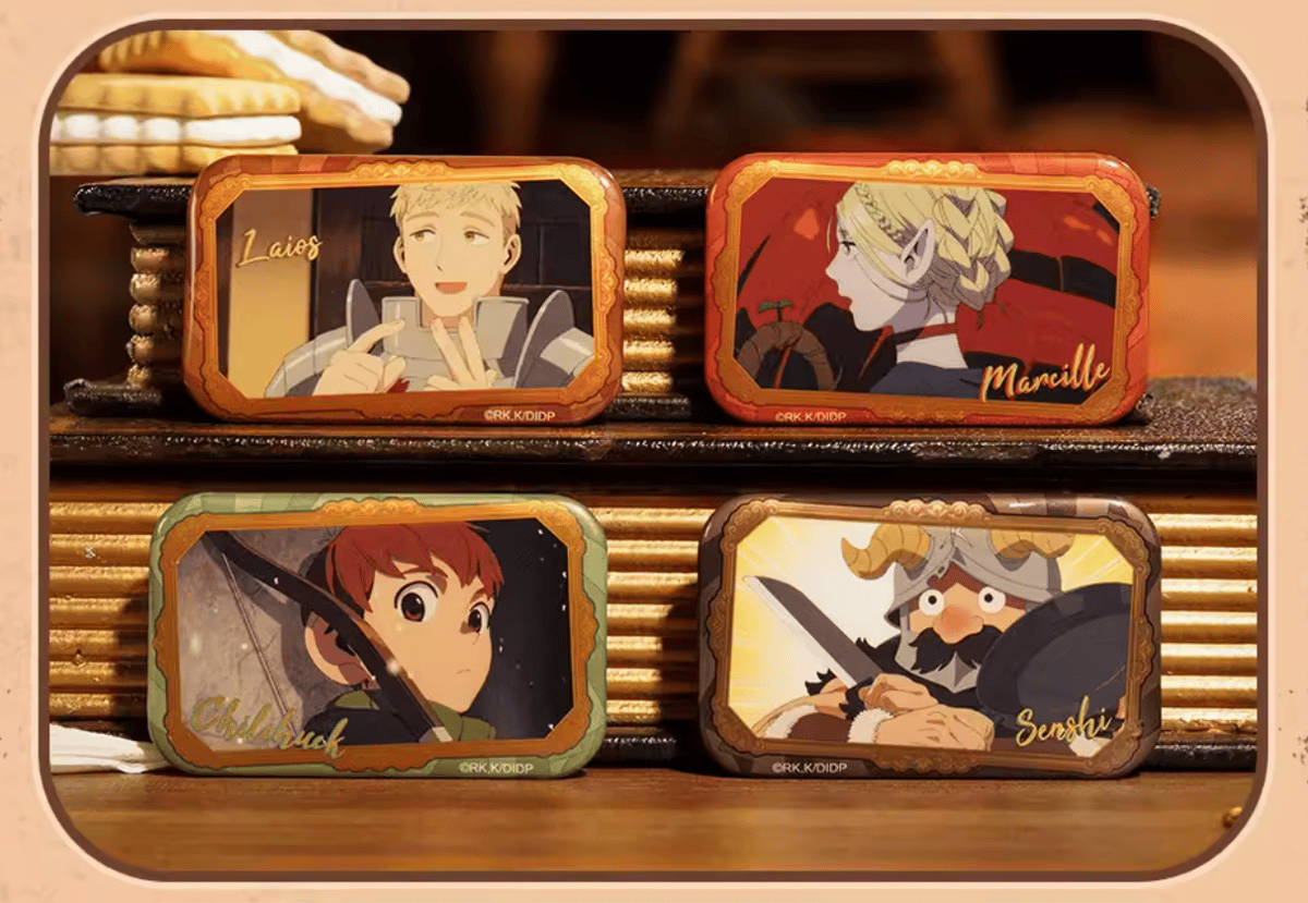 ダンジョン飯「Tasty Quest」スクエア缶バッジ | Nekotani