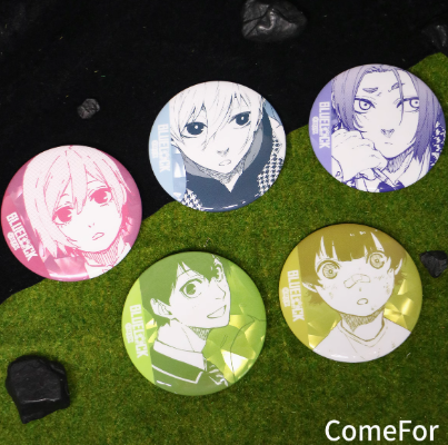 【非売品　新品未開封品】白十字×ブルーロック コラボ缶バッジ 4種セット ブルーロック × ComeFor 缶バッジセット | Nekotani