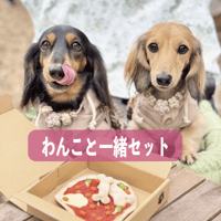 【ギフトにも♪】わんこも一緒セット！旬の広島まんきつBOX♪贈り物やご自宅にも♪冷凍クリスピーピザ ４枚＋犬用ピザ１枚セット