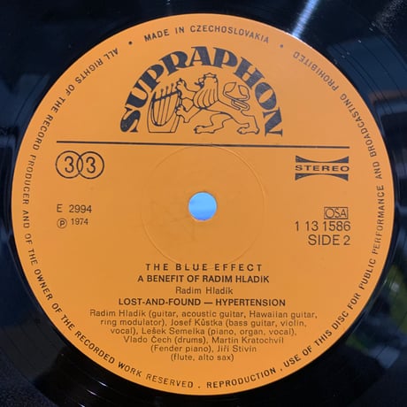 The Blue Effect / A Benefit Of Radim Hladík (LP)