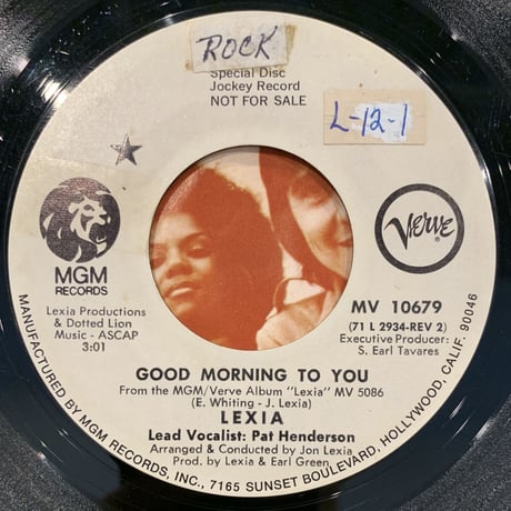 Lexia / Good Morning To You (7")