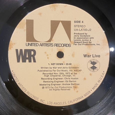 War / War Live (LP)