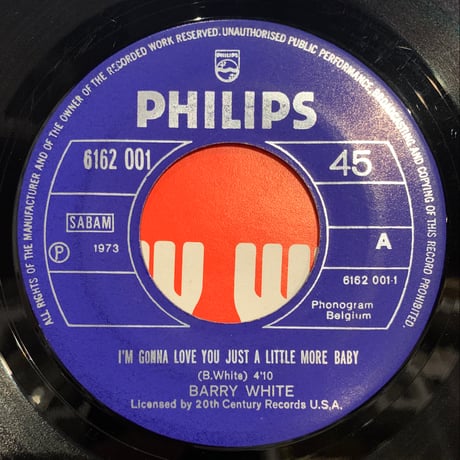 Barry White / I'm Gonna Love You Just A Little More Baby (7")