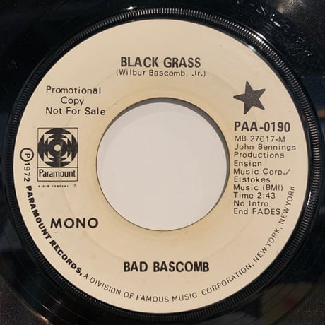 Bad Bascomb / Black Grass (7")
