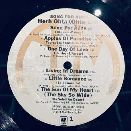 Herb Ohta / Song For Anna (LP)