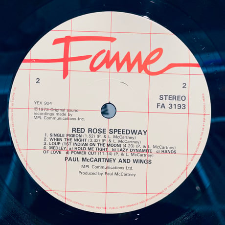 Paul McCartney And Wings / Red Rose Speedway (LP)