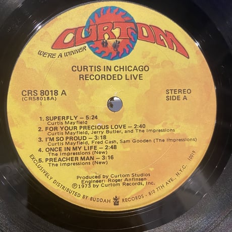 Curtis Mayfield / Curtis In Chicago - Recorded Live (LP)