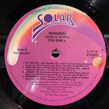 Whispers / Love Is Where You Find It (LP)