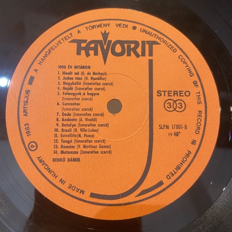 Benkő Dániel / Ezer Év Gitáron (LP)