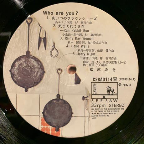 松原みき / Who Are You? (LP)