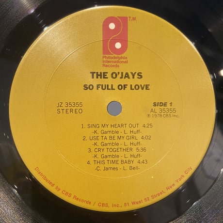 The O'Jays / So Full Of Love (LP)