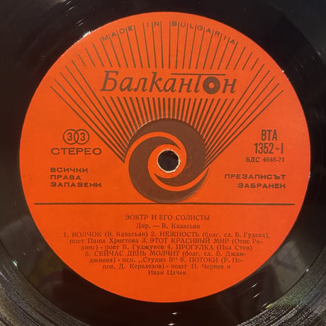 W. Kazasyan, Variety Orchestra Of The Committie For TVR / Естраден Оркестър На КТР И Неговите…(LP)