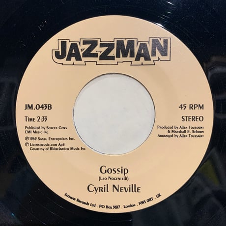 Aaron Neville / Cyril Neville – Hercules / Gossip (7")