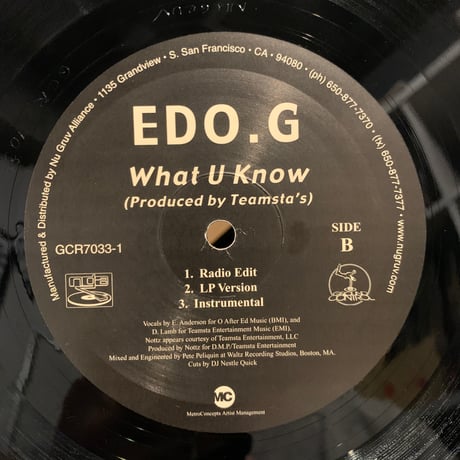 Edo.G / Sayin' Somethin' (12")